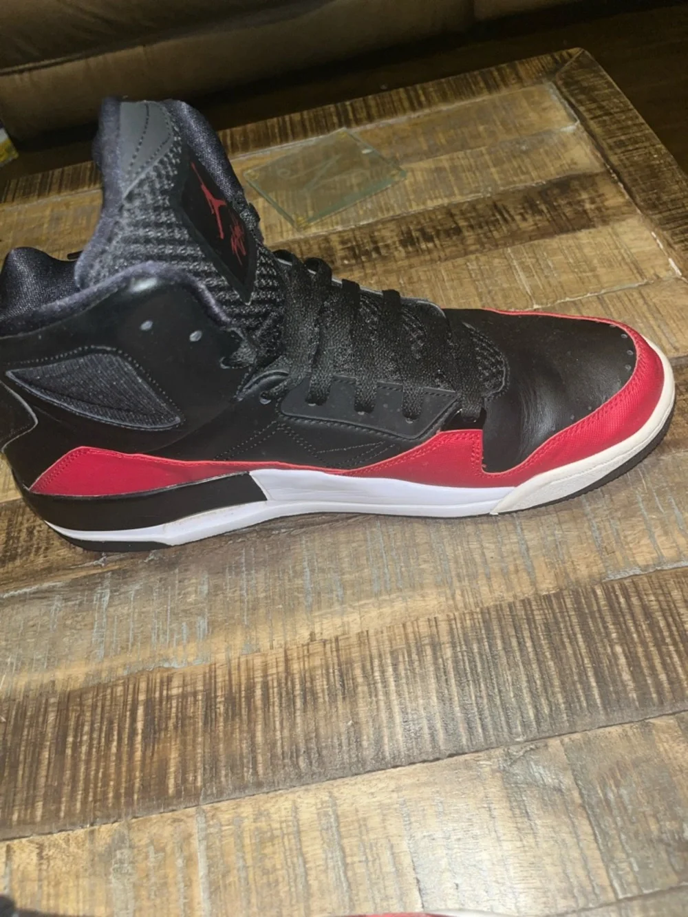 Jordan Men’s High-Top Basketball Shoes - Black & Red